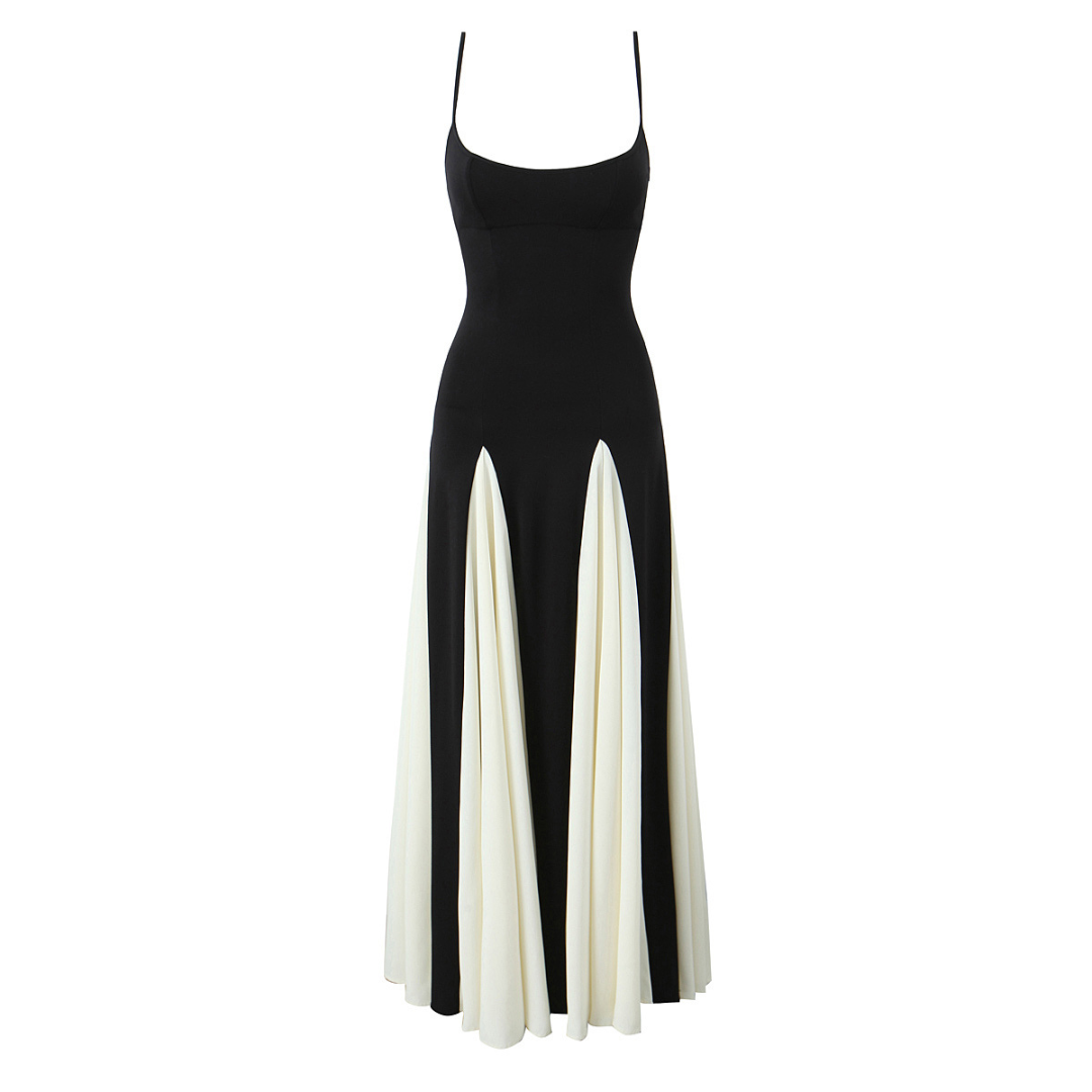 LILLET - Long contrast dress